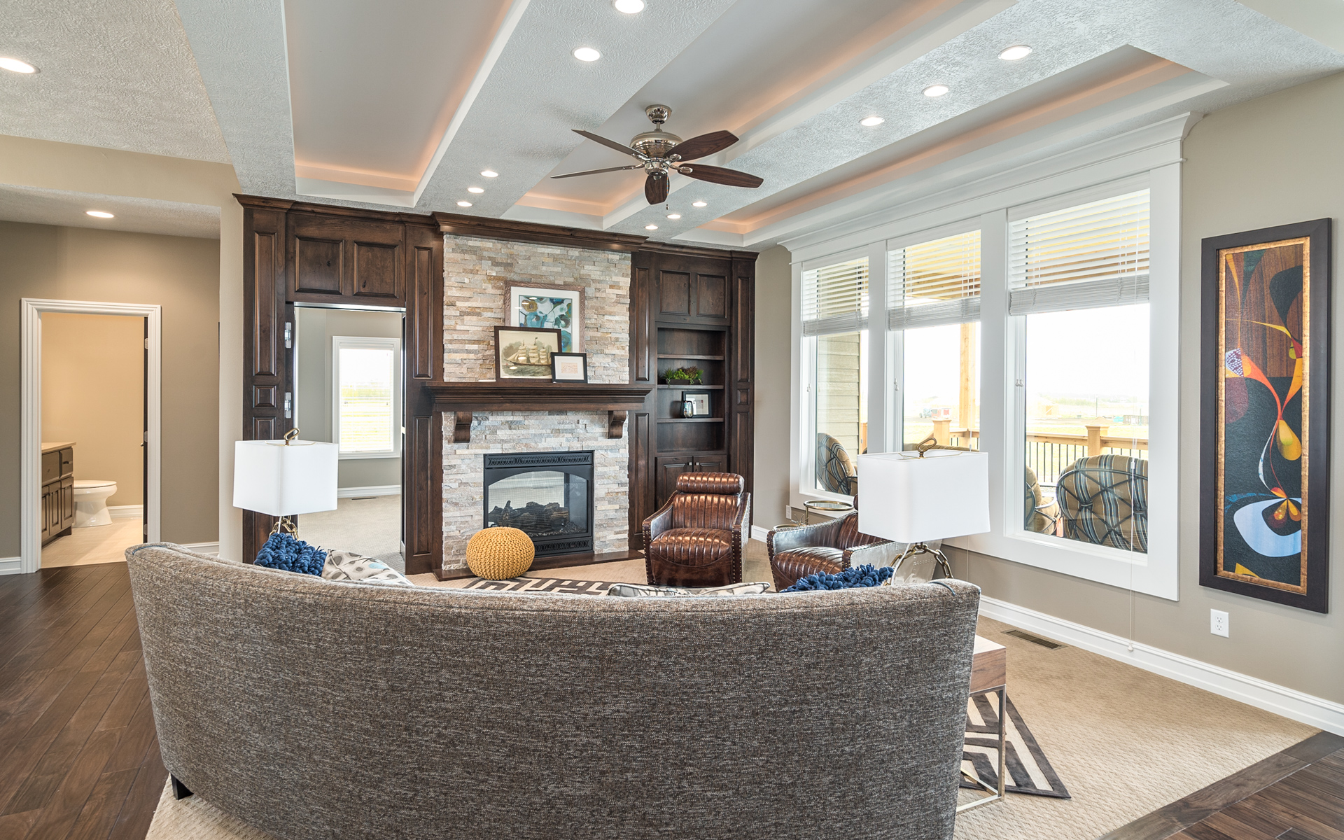 Custom Build Fireplace in Modern Living Room